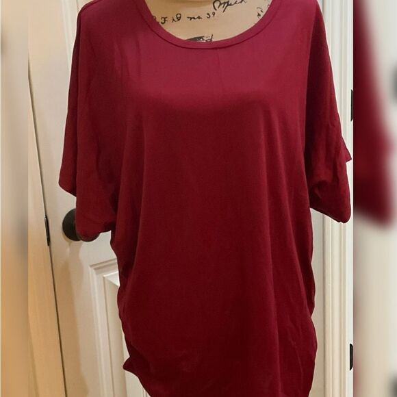Womens Short Sleeve  Drape Loose Fit Tunic Top. SZ XXL - Picture 2 of 9